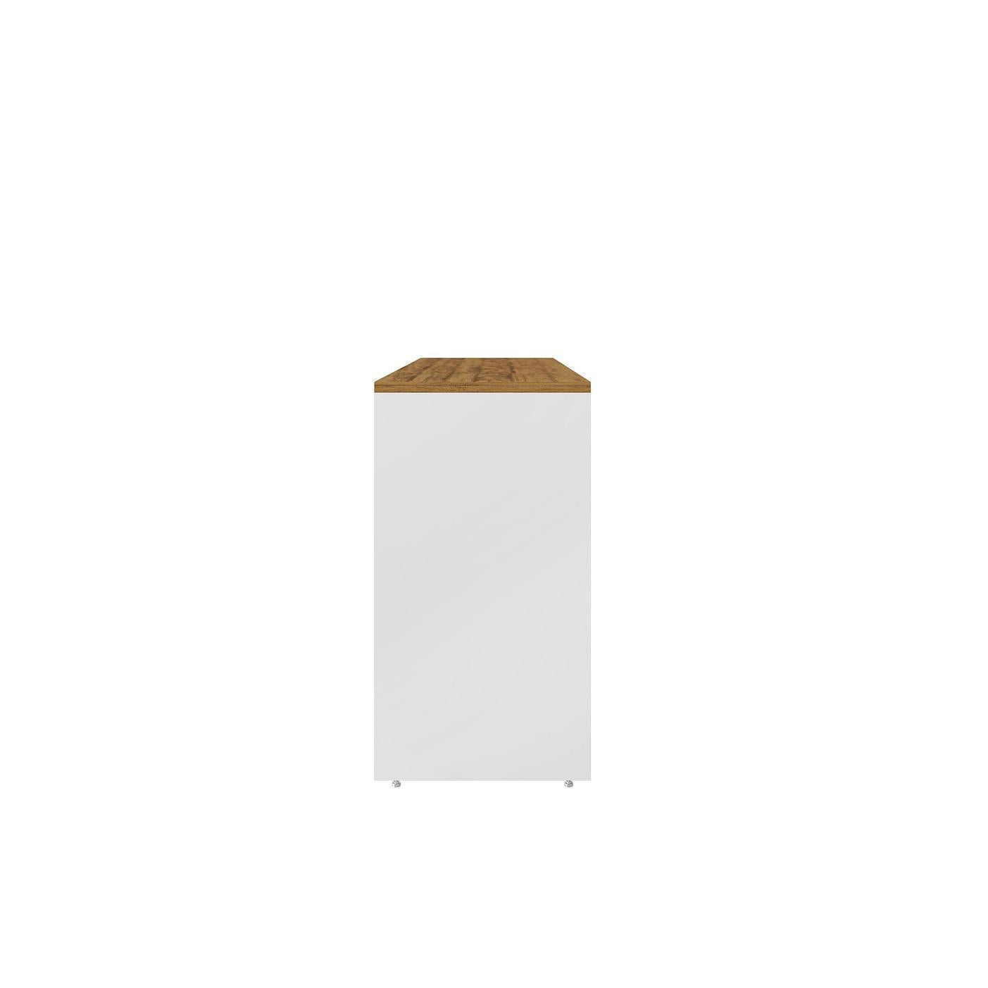 Manhattan Comfort Eiffel 60" Desk In White Gloss