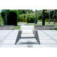 Manhattan Comfort Eiffel Outdoor Patio Conversation Set In Gray & Cream