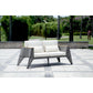 Manhattan Comfort Eiffel Outdoor Patio Conversation Set In Gray & Cream