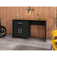 Manhattan Comfort Eiffel Work Station Set of 2 In Matte Black