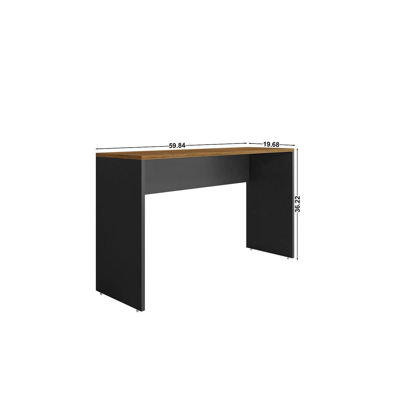 Manhattan Comfort Eiffel Work Station Set of 2 In Matte Black