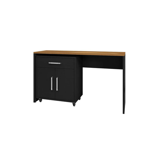 Manhattan Comfort Eiffel Work Station Set of 2 In Matte Black