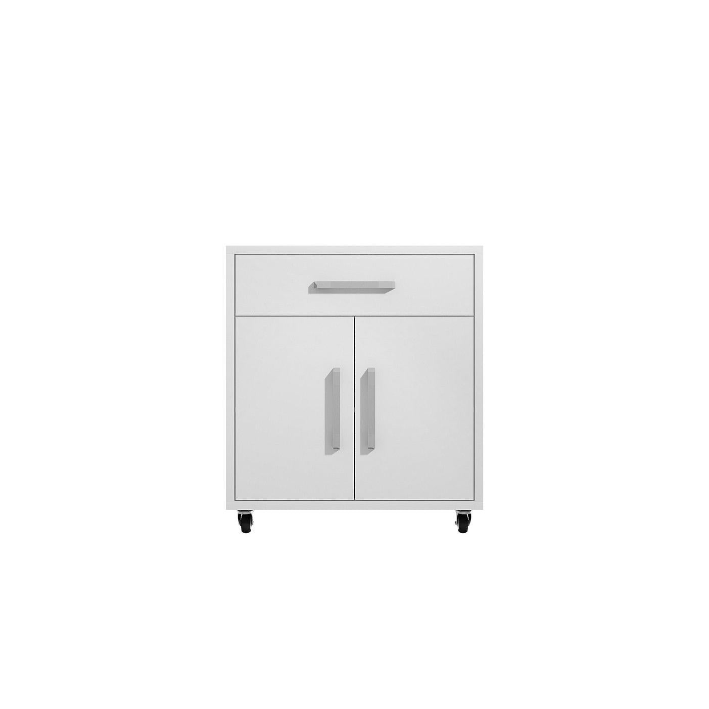Manhattan Comfort Eiffel Work Station Set of 2 In White