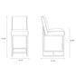 Manhattan Comfort Element 37" Camel & Polished Chrome Stainless Steel Counter Height Bar Stool