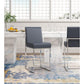 Manhattan Comfort Element 37" Graphite & Polished Chrome Stainless Steel Counter Height Bar Stool