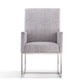 Manhattan Comfort Element Gray Velvet Dining Armchair