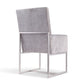 Manhattan Comfort Element Gray Velvet Dining Armchair