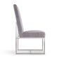 Manhattan Comfort Element Gray Velvet Dining Chair