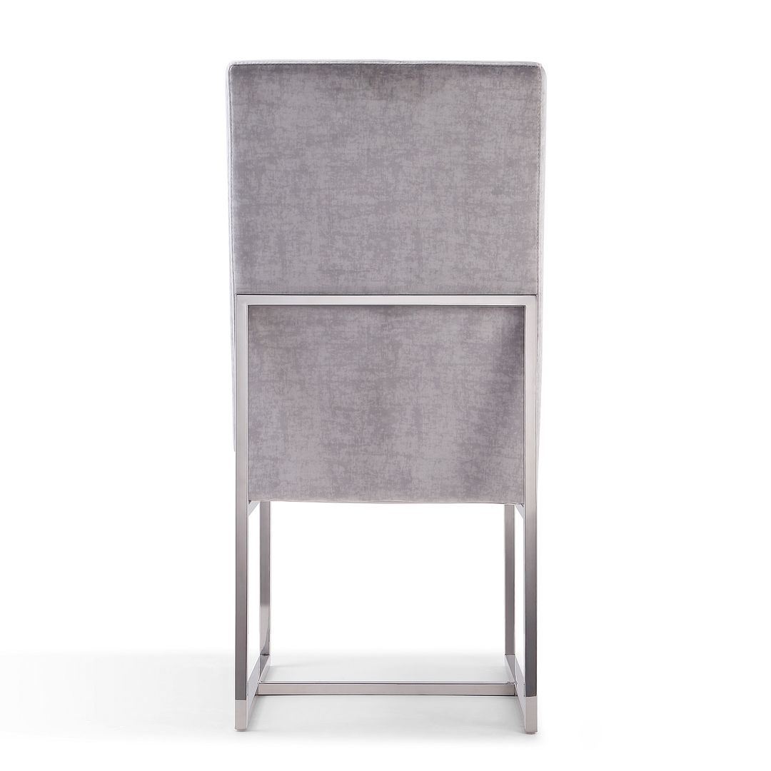 Manhattan Comfort Element Gray Velvet Dining Chair