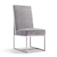 Manhattan Comfort Element Gray Velvet Dining Chair