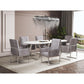 Manhattan Comfort Element Steel Velvet Dining Armchair
