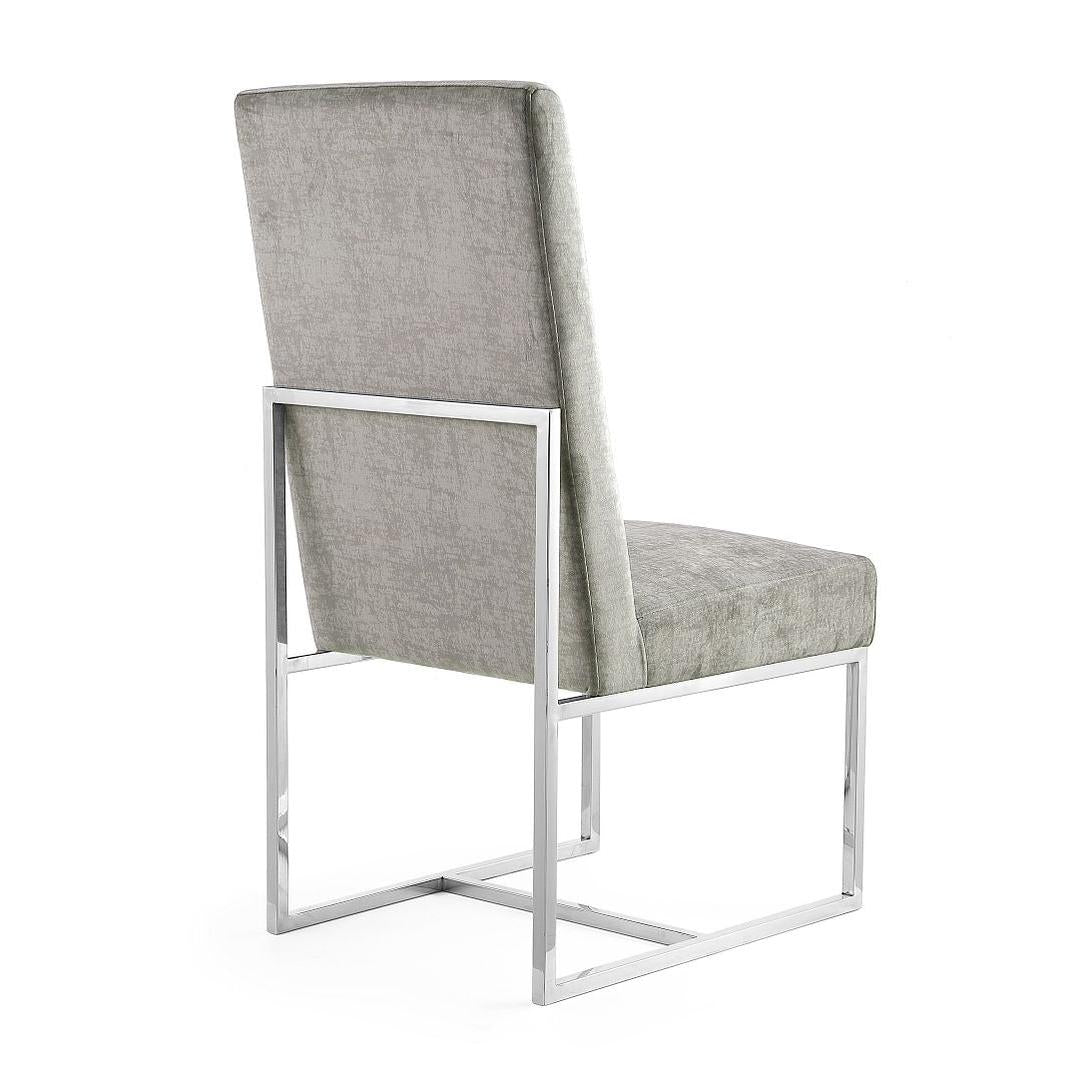 Manhattan Comfort Element Steel Velvet Dining Chair