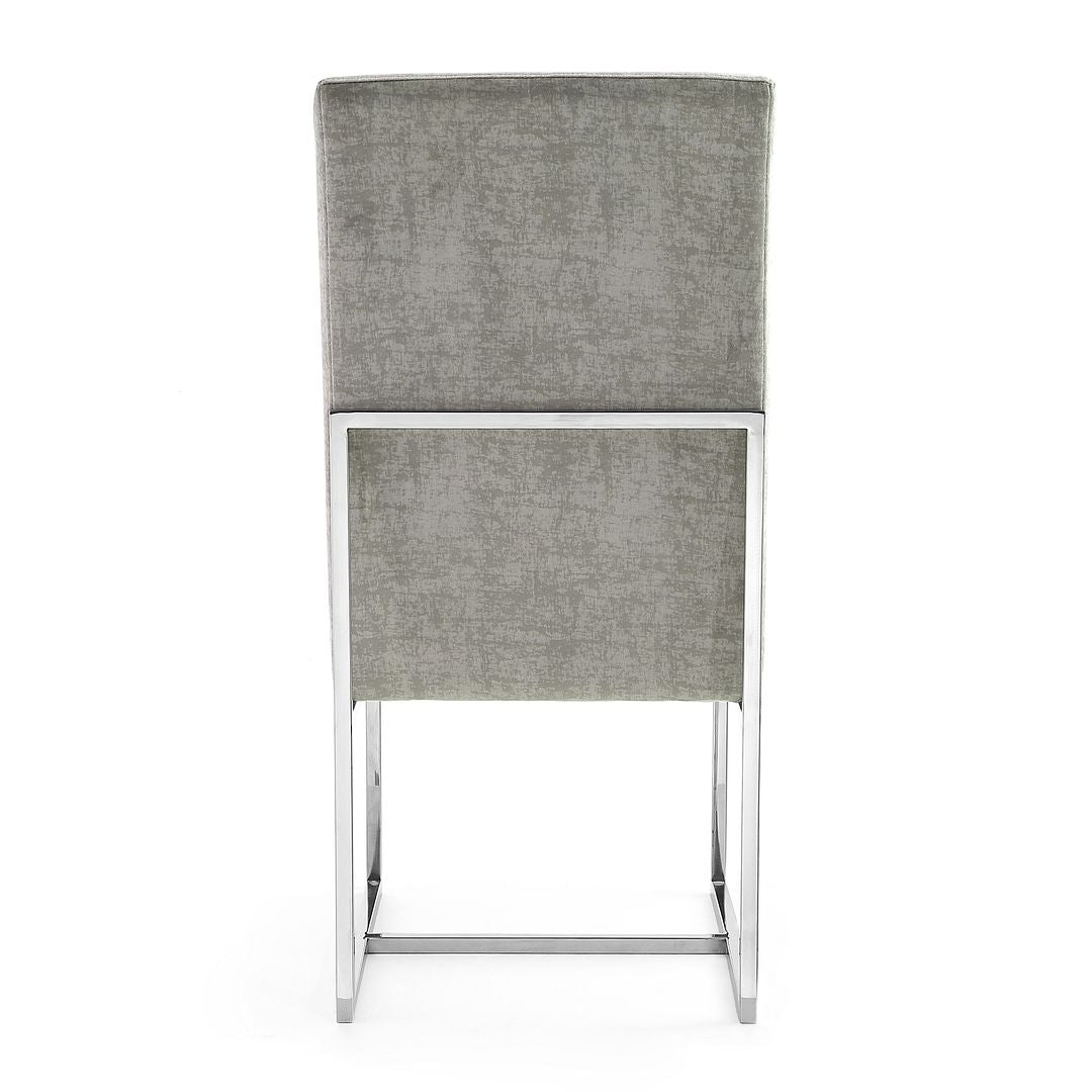 Manhattan Comfort Element Steel Velvet Dining Chair
