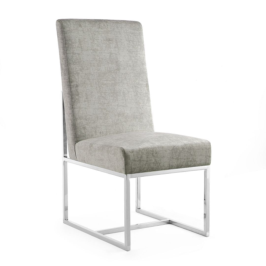 Manhattan Comfort Element Steel Velvet Dining Chair