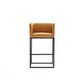Manhattan Comfort Embassy 34" Metal Counter Height Bar Stool In Clay