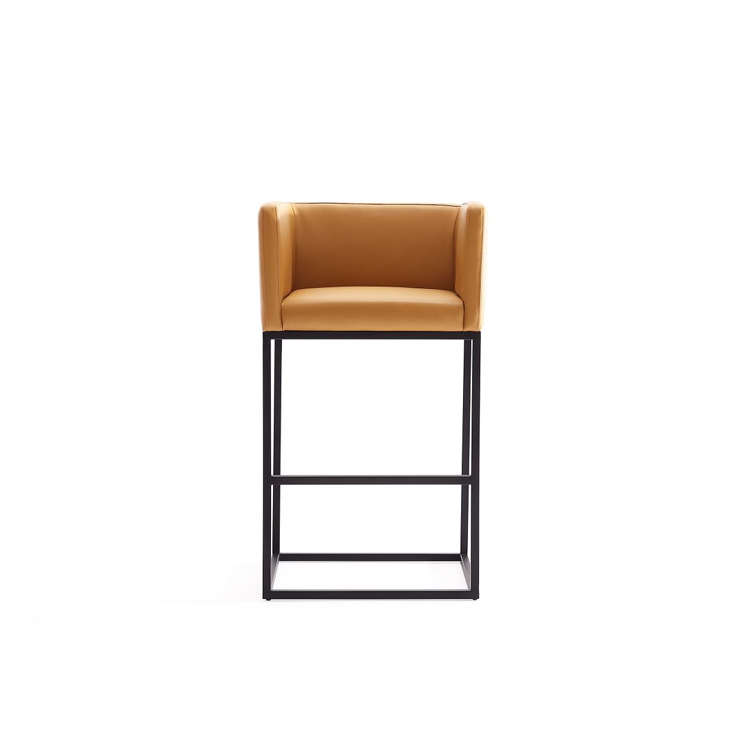 Manhattan Comfort Embassy 34" Metal Counter Height Bar Stool In Clay