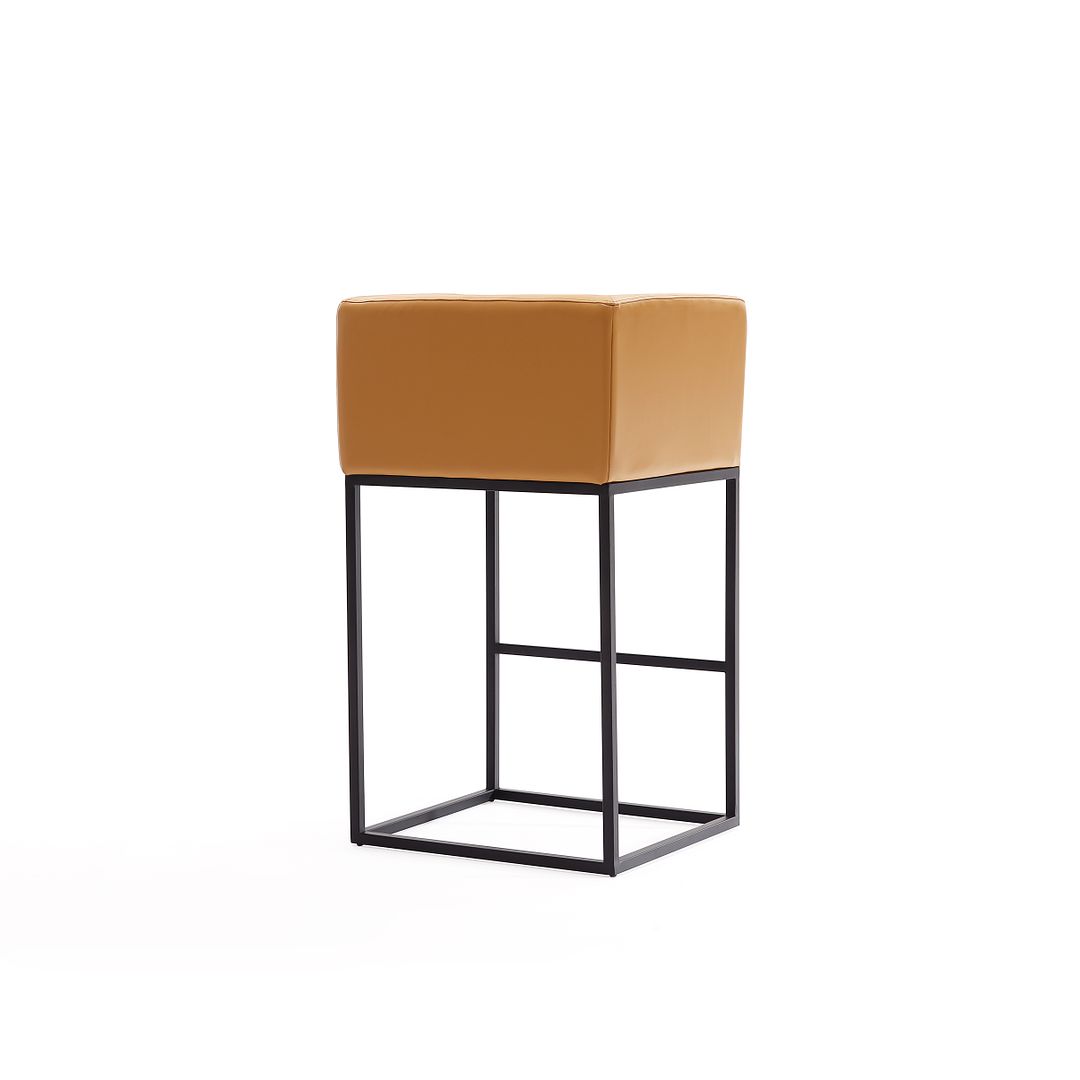 Manhattan Comfort Embassy 34" Metal Counter Height Bar Stool In Clay