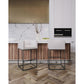 Manhattan Comfort Embassy 38"H Cream & Black Metal Barstool