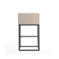 Manhattan Comfort Embassy 38"H Cream & Black Metal Barstool