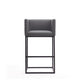 Manhattan Comfort Embassy 38"H Gray & Black Metal Barstool