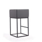 Manhattan Comfort Embassy 38"H Gray & Black Metal Barstool