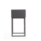 Manhattan Comfort Embassy 38"H Gray & Black Metal Barstool