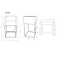 Manhattan Comfort Embassy 38"H Gray & Black Metal Barstool