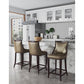 Manhattan Comfort Emperor 41"H Bronze & Walnut Beech Wood Bar Stool