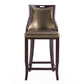 Manhattan Comfort Emperor 41"H Bronze & Walnut Beech Wood Bar Stool