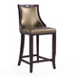 Manhattan Comfort Emperor 41"H Bronze & Walnut Beech Wood Bar Stool