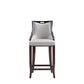 Manhattan Comfort Emperor Faux Leather Barstool In Light Gray