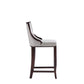 Manhattan Comfort Emperor Faux Leather Barstool In Light Gray
