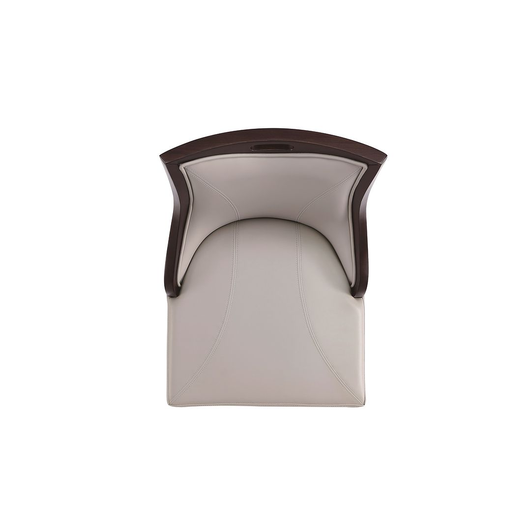 Manhattan Comfort Emperor Faux Leather Barstool In Light Gray