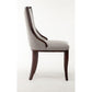 Manhattan Comfort Emperor Gray & Walnut Twill Dining Chairs In A Set Of 2