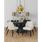 Manhattan Comfort Estelle Cream & Black Faux Leather Dining Chair