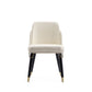 Manhattan Comfort Estelle Cream & Black Faux Leather Dining Chair