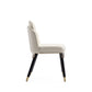 Manhattan Comfort Estelle Cream & Black Faux Leather Dining Chair