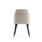 Manhattan Comfort Estelle Cream & Black Faux Leather Dining Chair