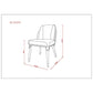 Manhattan Comfort Estelle Pebble & Black Faux Leather Dining Chair