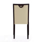 Manhattan Comfort Executor Cream & Walnut Faux Leather Dining Chairs In A Set Of 2