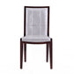 Manhattan Comfort Executor Silver & Walnut Faux Leather Dining Chairs In A Set Of 2