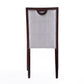 Manhattan Comfort Executor Silver & Walnut Faux Leather Dining Chairs In A Set Of 2
