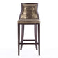 Manhattan Comfort Fifth Avenue 45"H Bronze & Walnut Beech Wood Bar Stool