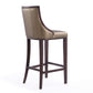 Manhattan Comfort Fifth Avenue 45"H Bronze & Walnut Beech Wood Bar Stool
