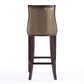 Manhattan Comfort Fifth Avenue 45"H Bronze & Walnut Beech Wood Bar Stool