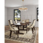 Manhattan Comfort Fifth Avenue Cream & Walnut Faux Leather Dining Chairs In A Set Of 2