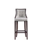 Manhattan Comfort Fifth Avenue Faux Leather Barstool In Light Gray