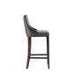 Manhattan Comfort Fifth Avenue Faux Leather Barstool In Pebble Gray