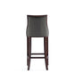 Manhattan Comfort Fifth Avenue Faux Leather Barstool In Pebble Gray