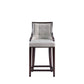 Manhattan Comfort Fifth Avenue Faux Leather Counter Stool In Light Gray